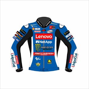 Francesco Bagnaia Lenovo ItalianGP 2024 Blue Racing Jacket featuring premium materials, bold MotoGP styling, and a sleek racing design for fans and riders.