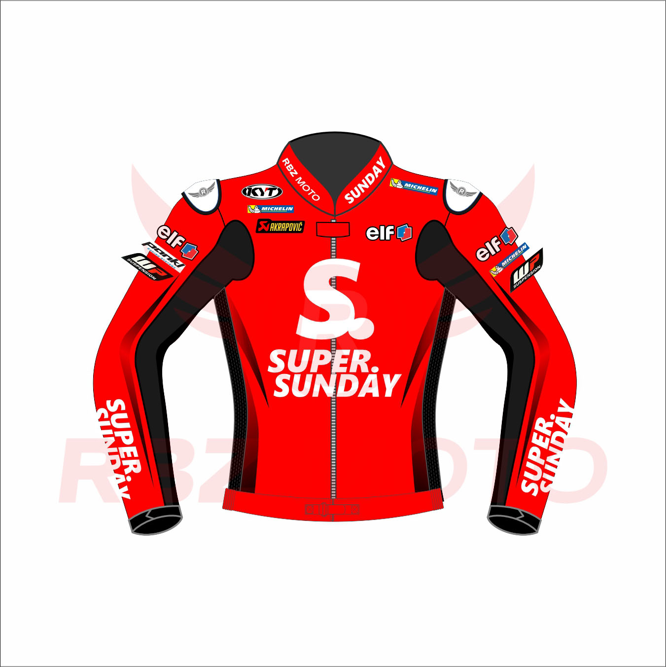Pol Espargaro Gasgas Tech3 MotoGP 2023 Race Jacket Front Pol Espargaro GASGAS Tech3 MotoGP 2023 race jacket in red-white design with team branding, premium leather construction, and detailed rider graphics.