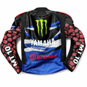 Yamaha Monster Energy MotoGP racing leather jacket back view