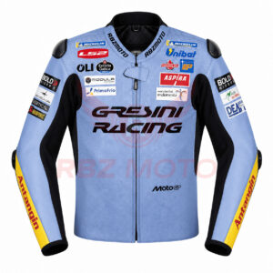 Fermin Aldeguer Ducati Gresini Company racing jacket front view in leather