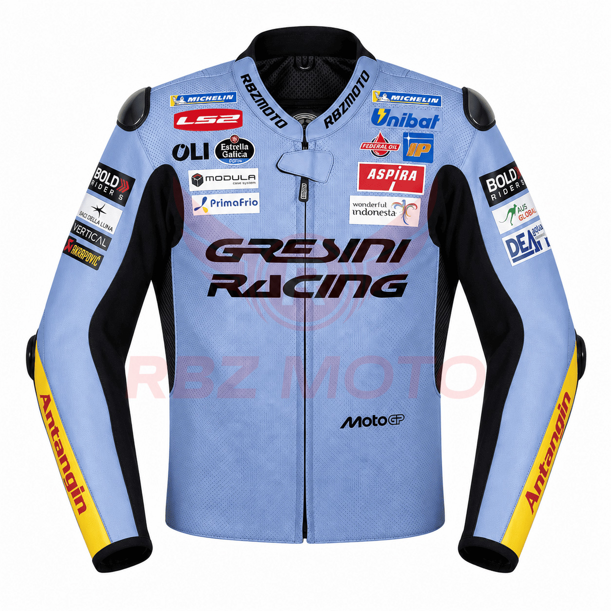 aldeguer-gresini-racing-jacket-front Fermin Aldeguer Ducati Gresini Company racing jacket front view in leather