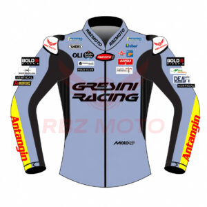 Alex Marquez Gresini race jacket front view leather build