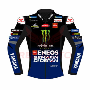 Alex Rins Monster Energy race jacket front view leather build