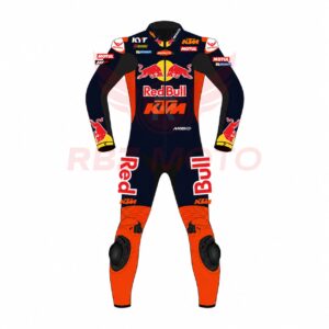 Bastianini KTM Red Bull MotoGP racing suit front view