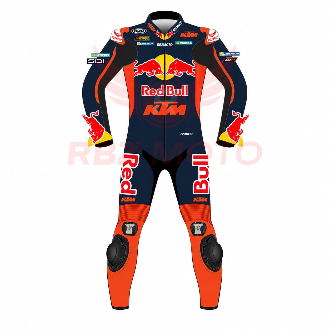 brad-binder-motogp-racing-suit-front Front view of Valentino Rossi MotoGP racing suit