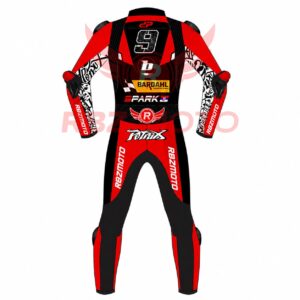Danilo Petrucci Ducati Barni MotoGP 2025 racing suit back view
