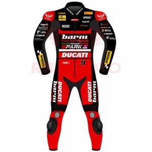 Danilo Petrucci Ducati Barni MotoGP 2025 racing suit front view