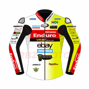 Fabio Di Giannantonio VR46 team jacket front view in leather