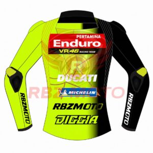 Back view of Fabio Di Giannantonio VR46 racing leather jacket