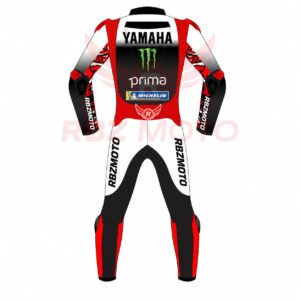 Back view of Fabio Quartararo Yamaha 70th Anniversary MotoGP racing suit