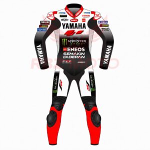 Front view of Fabio Quartararo Yamaha 70th Anniversary MotoGP racing suit