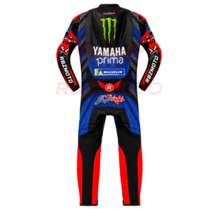 Back view of Fabio Quartararo Yamaha MotoGP racing suit