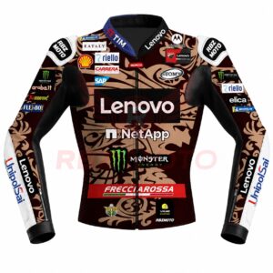 Front view of Francesco Bagnaia Ducati MotoGP racing jacket