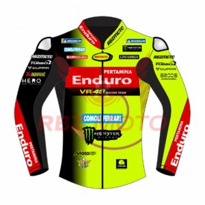 Front view of Franco Morbidelli Ducati MotoGP 2026 race leather jacket
