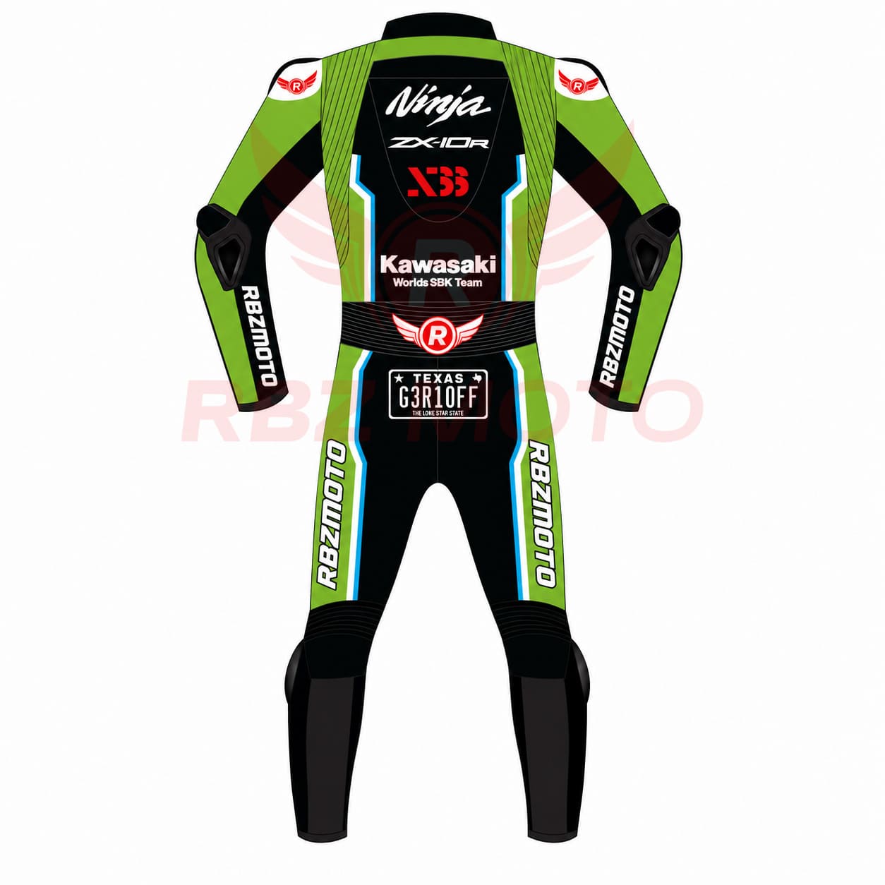gerloff-kawasaki-race-suit-back-view Garrett Gerloff Kawasaki Ninja 2026 race suit back view