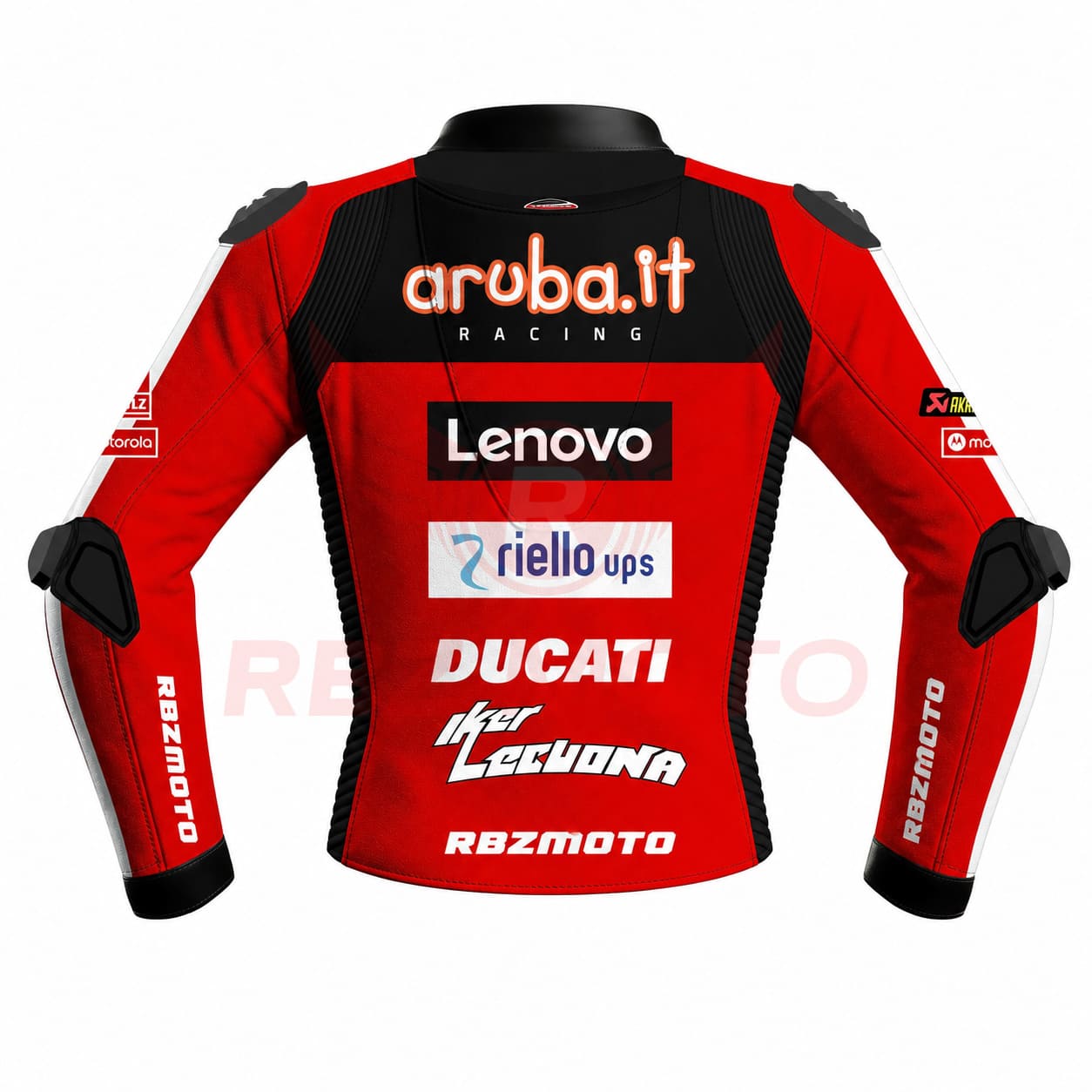 iker-lecuona-ducati-sbk-jacket-back Back view of Iker Lecuona Ducati WSBK racing jacket
