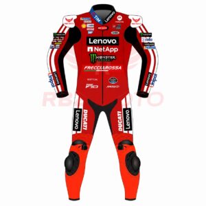 Marc Marquez Ducati MotoGP racing suit front view