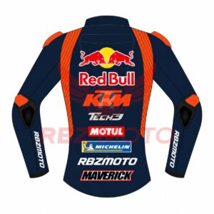 Back view of Maverick Vinales KTM Tech3 racing leather jacket