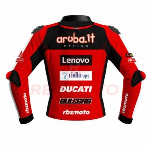 Back view of Nicolo Bulega Ducati WSBK racing jacket
