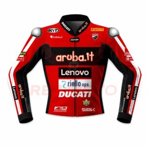Front view of Nicolo Bulega Ducati WSBK racing jacket