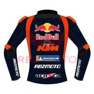 Back view of Pedro Acosta MotoGP leather racing jacket