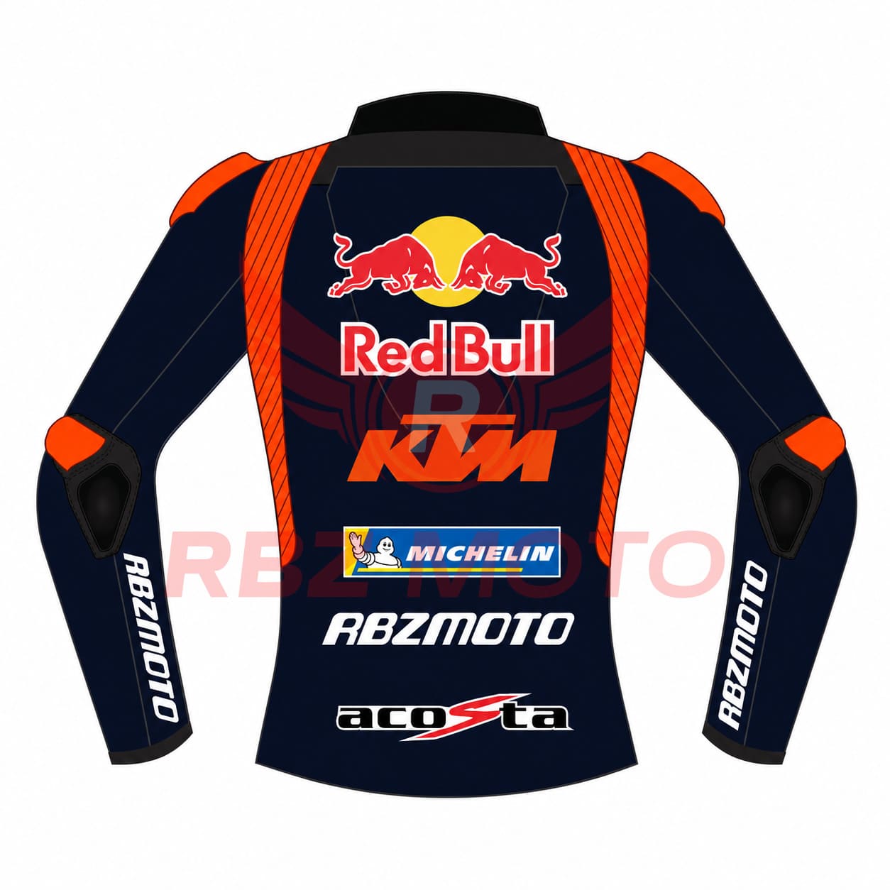 pedro-acosta-leather-jacket-back-view Back view of Pedro Acosta MotoGP leather racing jacket