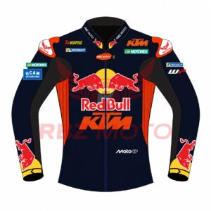 Front view of Pedro Acosta KTM Red Bull MotoGP Racing Leather Jacket 2026