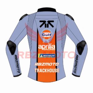 Back view of Raul Fernandez Trackhouse 2026 racing leather jacket