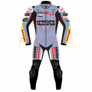 Front view of Alex Marquez Ducati Gresini MotoGP racing suit