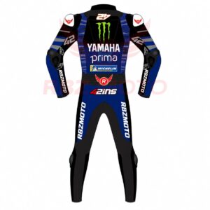 Back view of Alex Rins Yamaha MotoGP racing suit