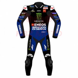 Front view of Alex Rins Yamaha MotoGP racing suit
