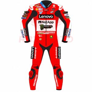 Francesco Bagnaia Lenovo MotoGP75 racing suit front view
