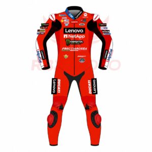 Marc Marquez Ducati MotoGP racing suit front view