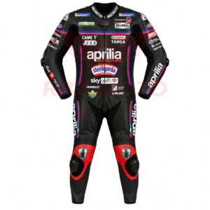 Marco Bezzecchi Aprilia MotoGP racing suit front view