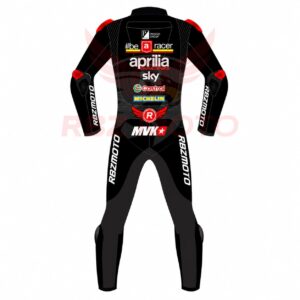 Maverick Vinales Aprilia MotoGP75 racing suit back view