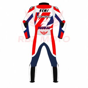 Back view of Michael Doohan Honda Motorcycle suit
